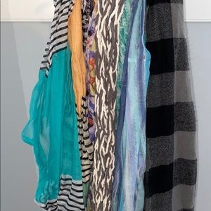 multiple scarves